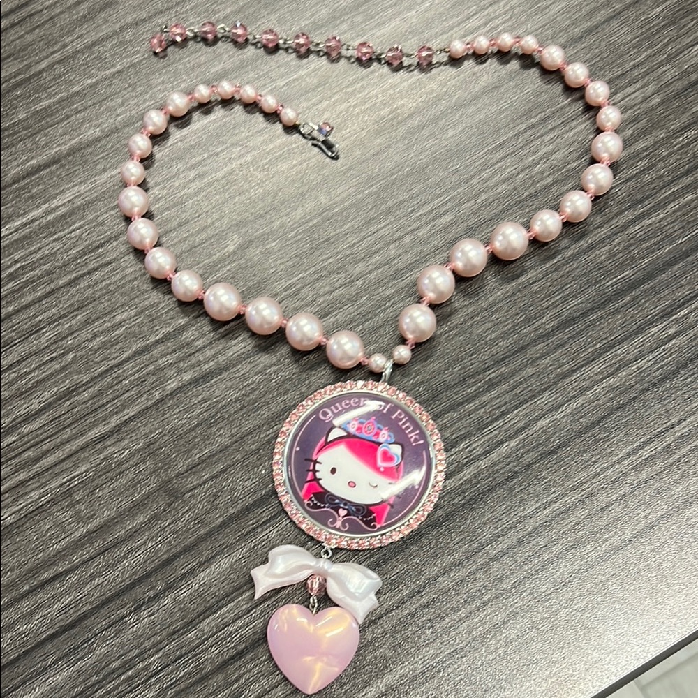 Tarina Tarantino Hello Kitty Necklace with Heart Pendant